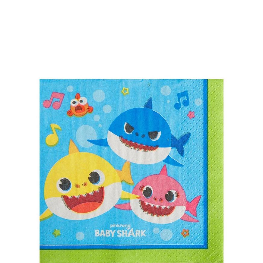 Baby Shark Birthday Party Tableware Kit for 8 Guests